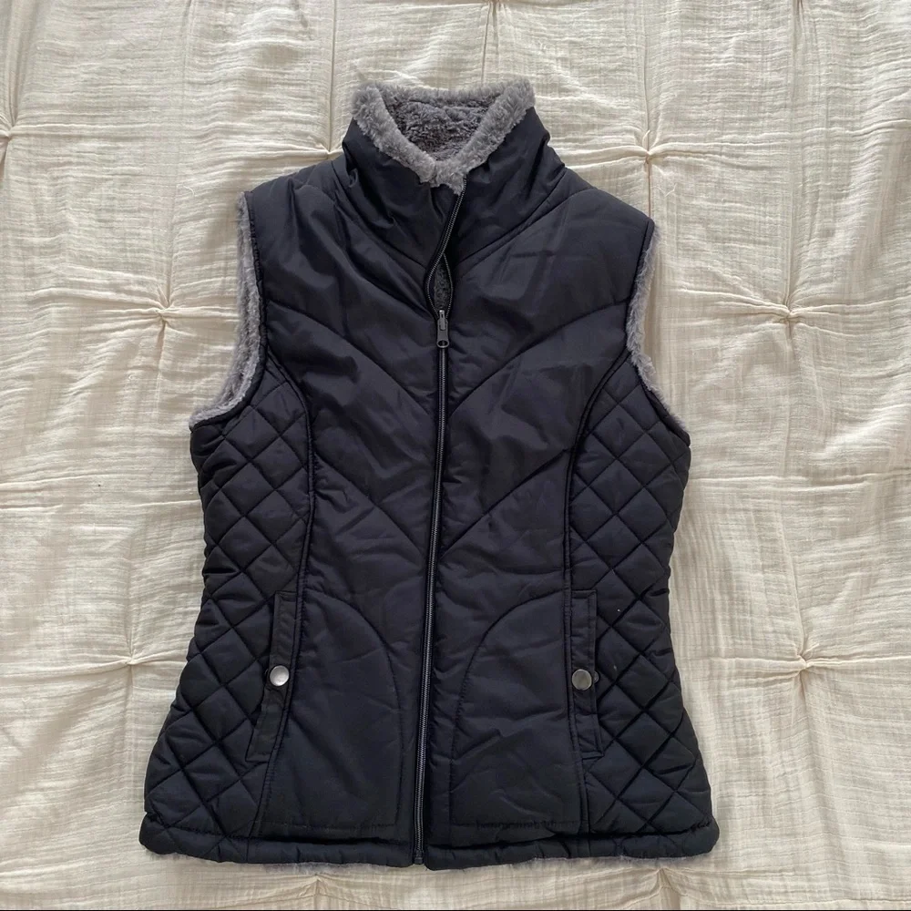NWOT 🪴 KC Collection Reversible Fur Vest - Picture 1 of 5